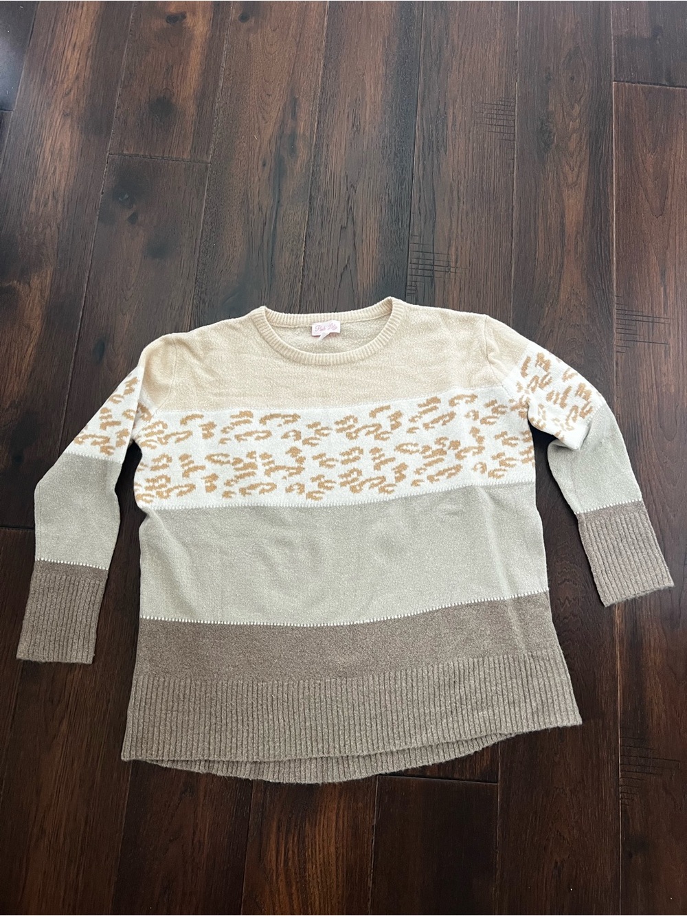 Darling delight colorblock sage sweater